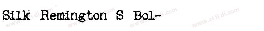 Silk Remington S Bol字体转换